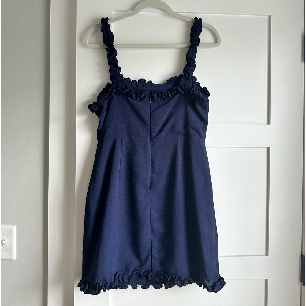 superdown Navy Ruffle Mini Dress - Picture 5 of 7